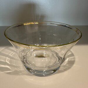 Mikasa Slovenia glass dish with gold trim